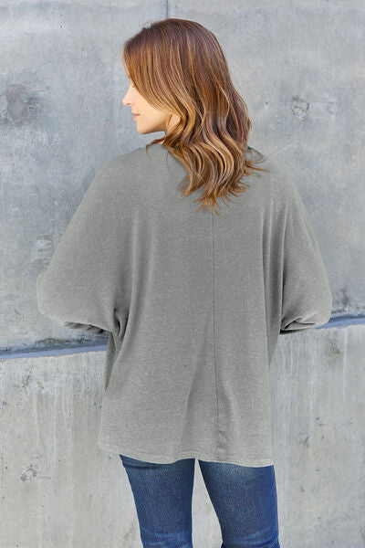 Double Take Round Neck Long Sleeve T-Shirt