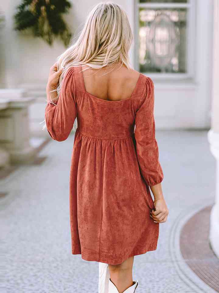 Ochre Velvet Dress