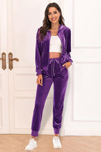 Cozy Velvet Jacket and Pants Set