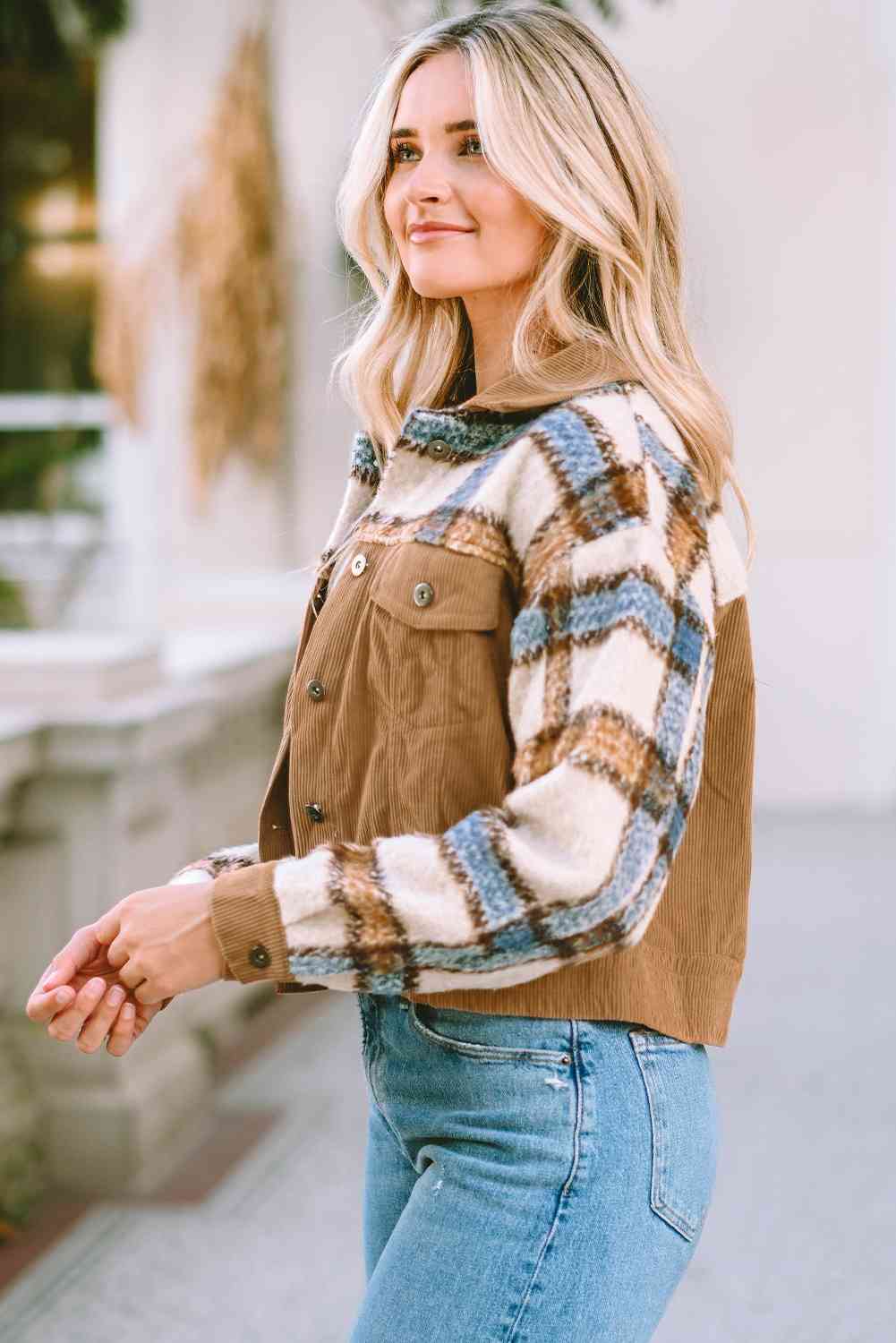 Plaid Western Button Down Jacket