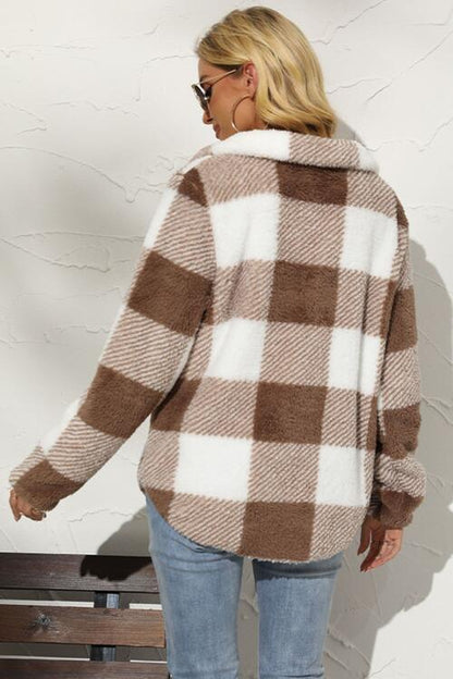 Plaid Teddy Sweatshirt