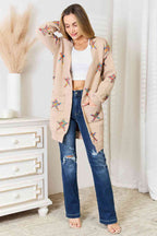 Double Take Star Pattern Cardigan