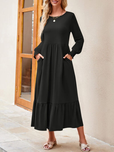 Long Sleeve Ruffle Dress