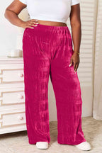 Tiered Shirring Velvet Pants
