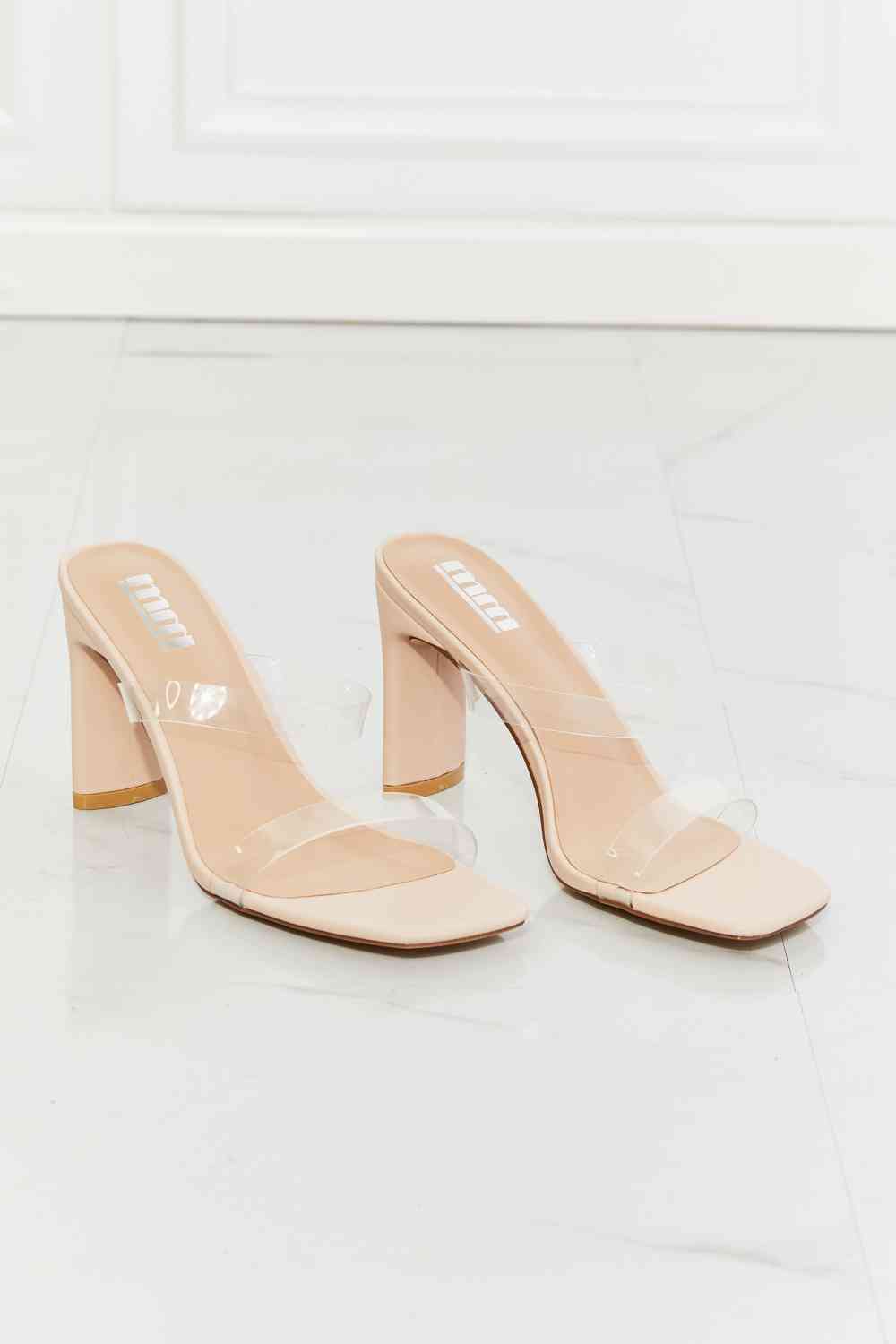 MMShoes Walking On Air Transparent Double Band Heel