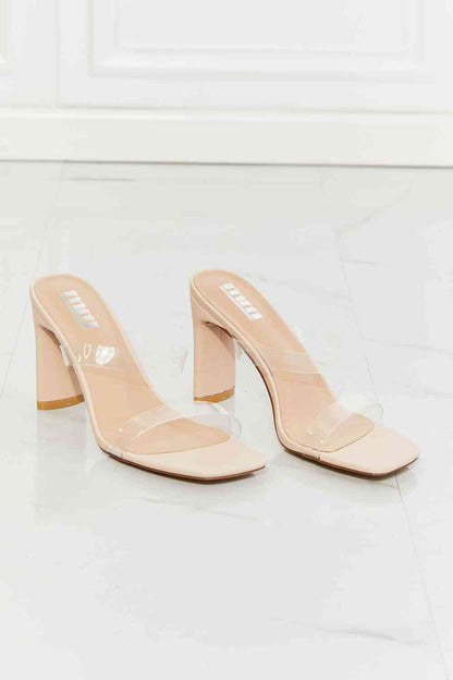 MMShoes Walking On Air Transparent Double Band Heel