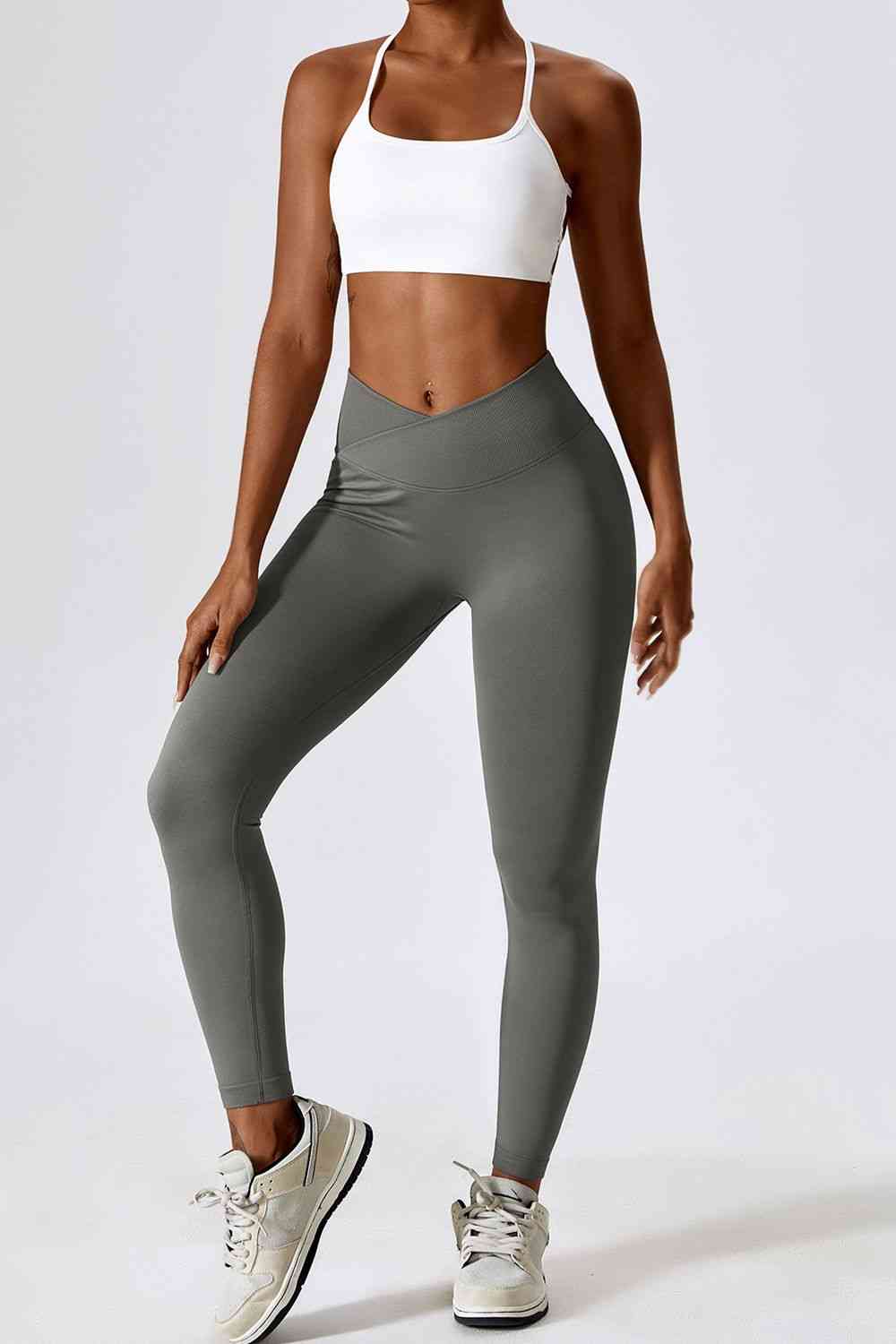 Leggings deportivos ajustados con cinturilla ancha