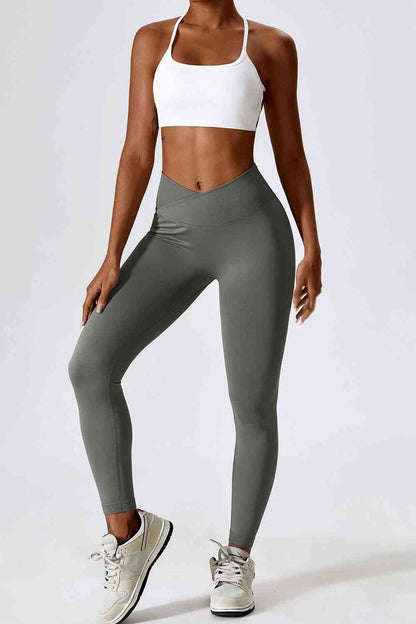 Leggings deportivos ajustados con cinturilla ancha