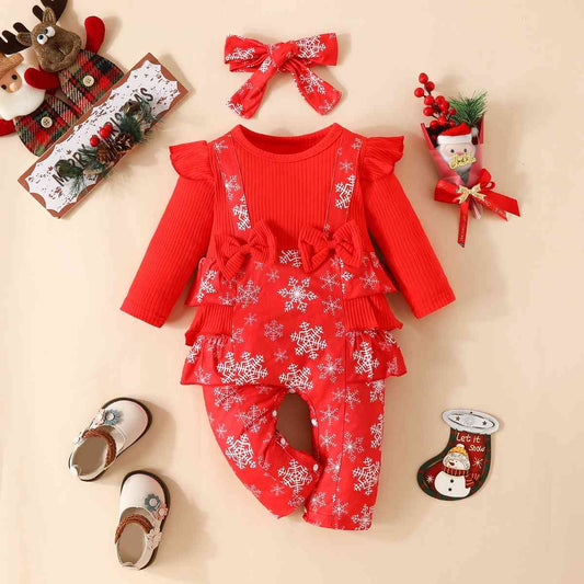 Snowflake Bow Jumpsuit