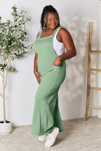 Double Take Wide Strap Overalls