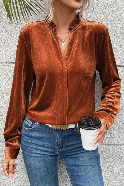 Velvety Chestnut Blouse