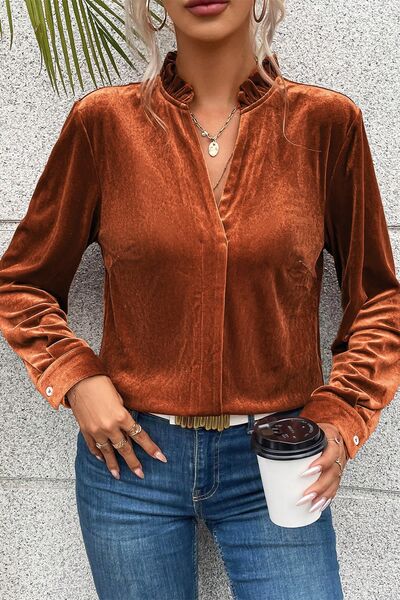 Velvety Chestnut Blouse