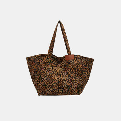 Bolsa tote de lona de leopardo