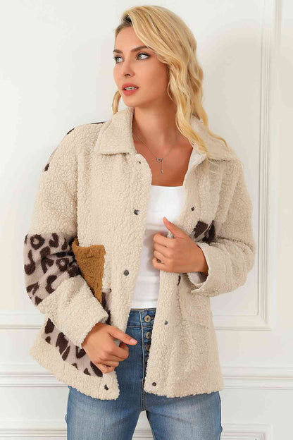 Sherpa Leopard Patch Jacket