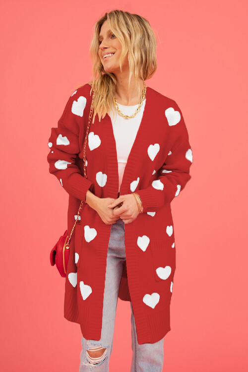 Heart Cardigan with Pockets