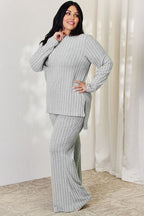 Basic Bae Ribbed High-Low Lounge Set