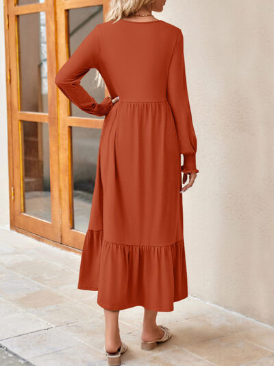 Long Sleeve Ruffle Dress