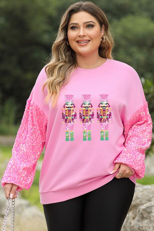 Sequin Nutcracker Long Sleeve Sweatshirt