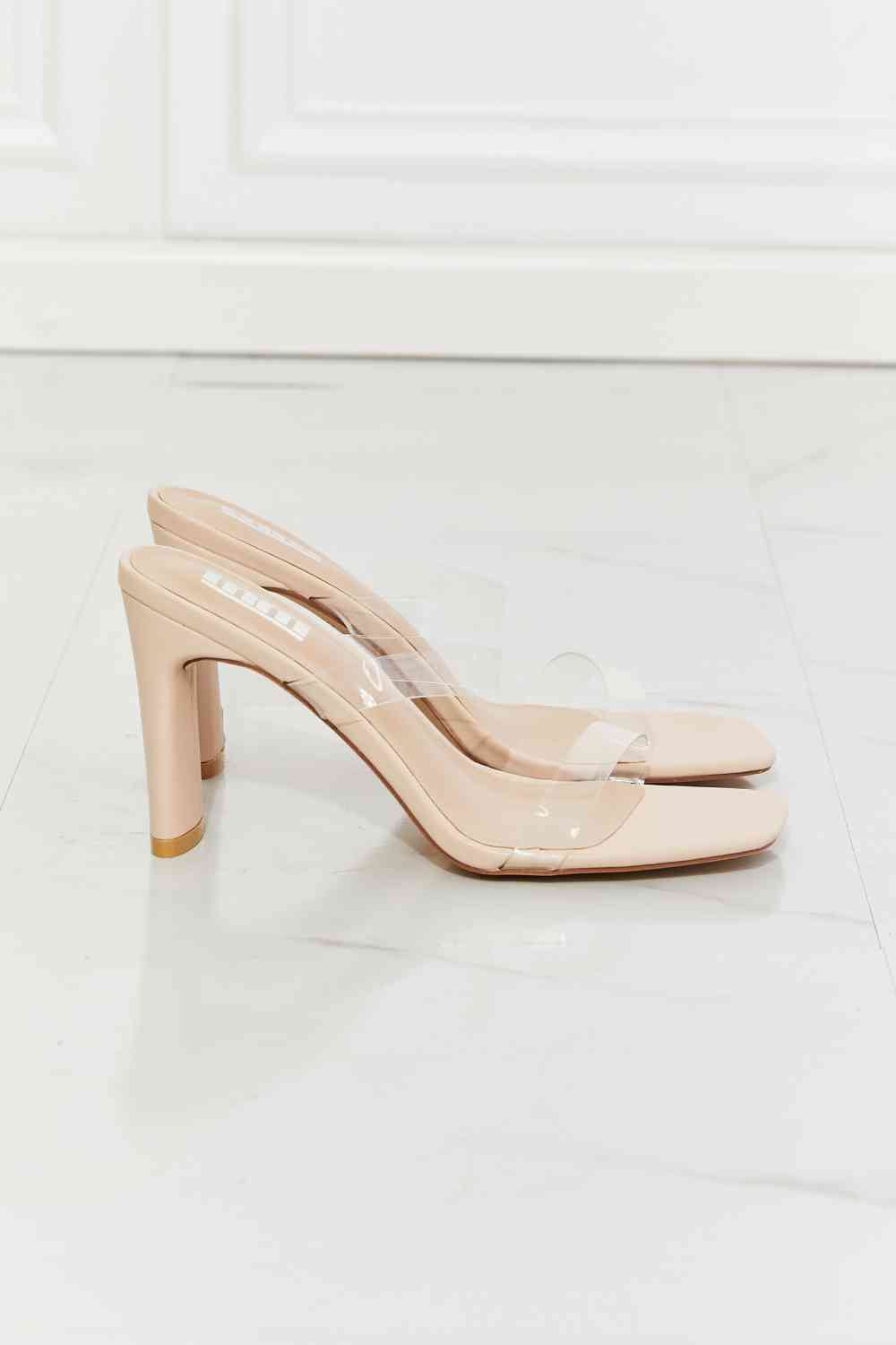 MMShoes Walking On Air Transparent Double Band Heel