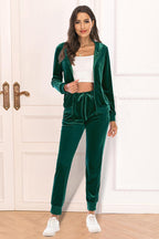Cozy Velvet Jacket and Pants Set