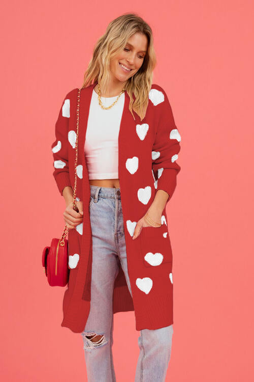 Heart Cardigan with Pockets