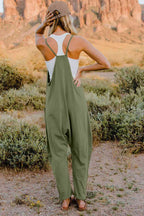 V-Neck Jumpsuit with Pocket