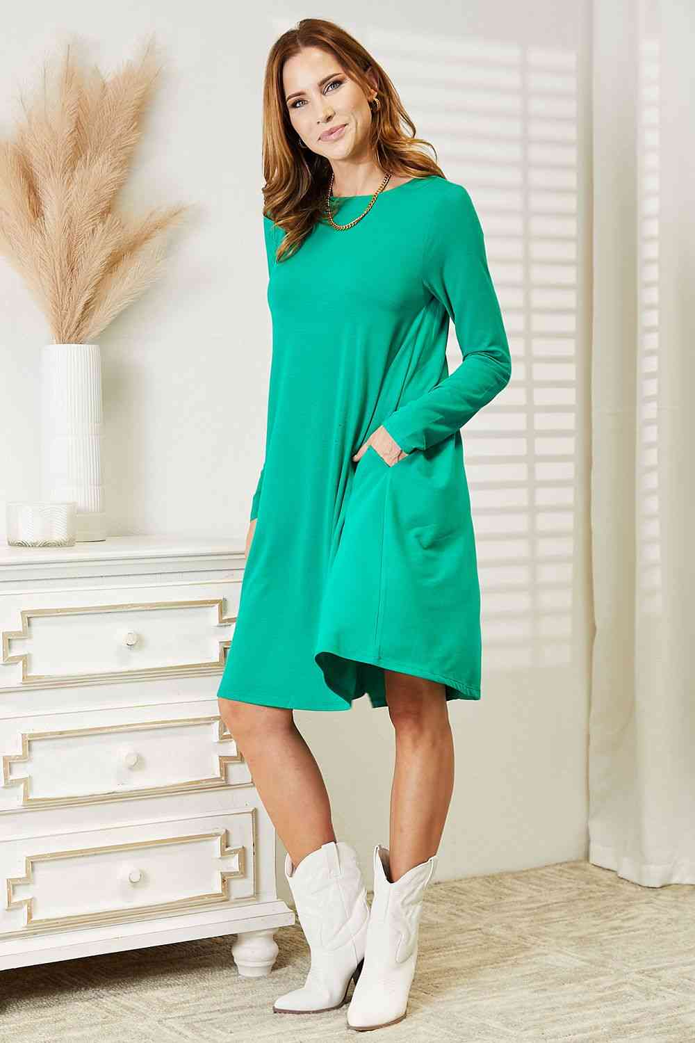 Long Sleeve Flare Dress