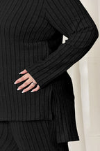 Basic Bae Ribbed High-Low Lounge Set