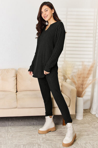 V-Neck Long Sleeve Set
