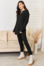 V-Neck Long Sleeve Set
