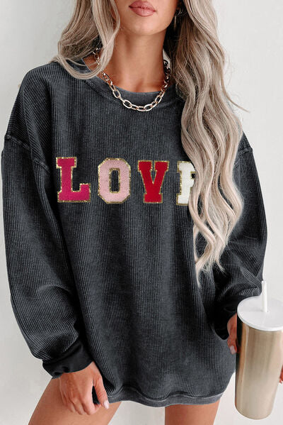 LOVE Chenille Patch Crewneck