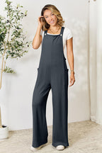 Double Take Wide Strap Overalls