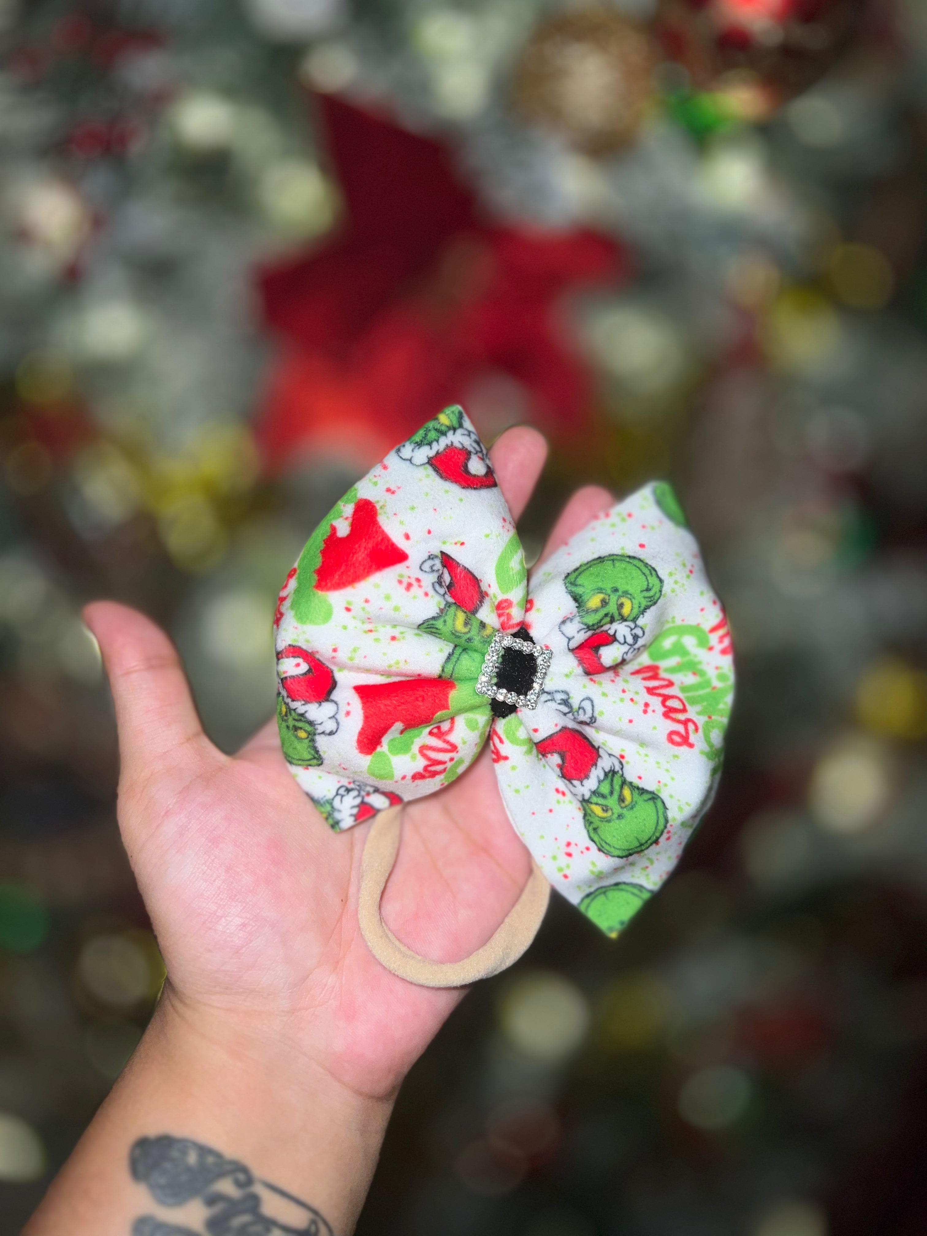 Merry Grinchmas Bow