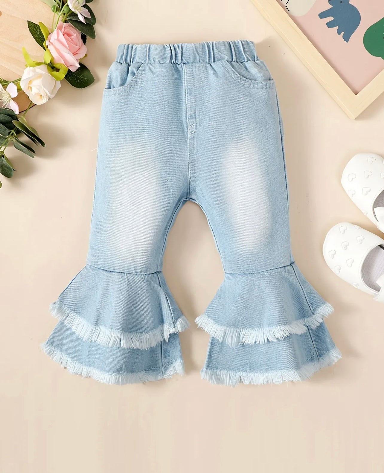 Ruffle Flare Jeans