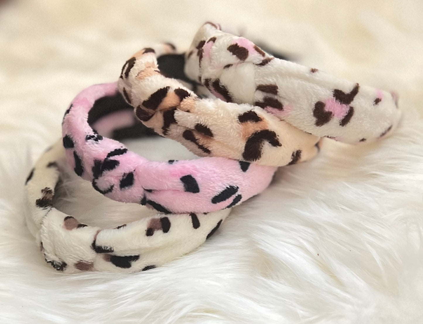 Leopard Fuzzy Headbands