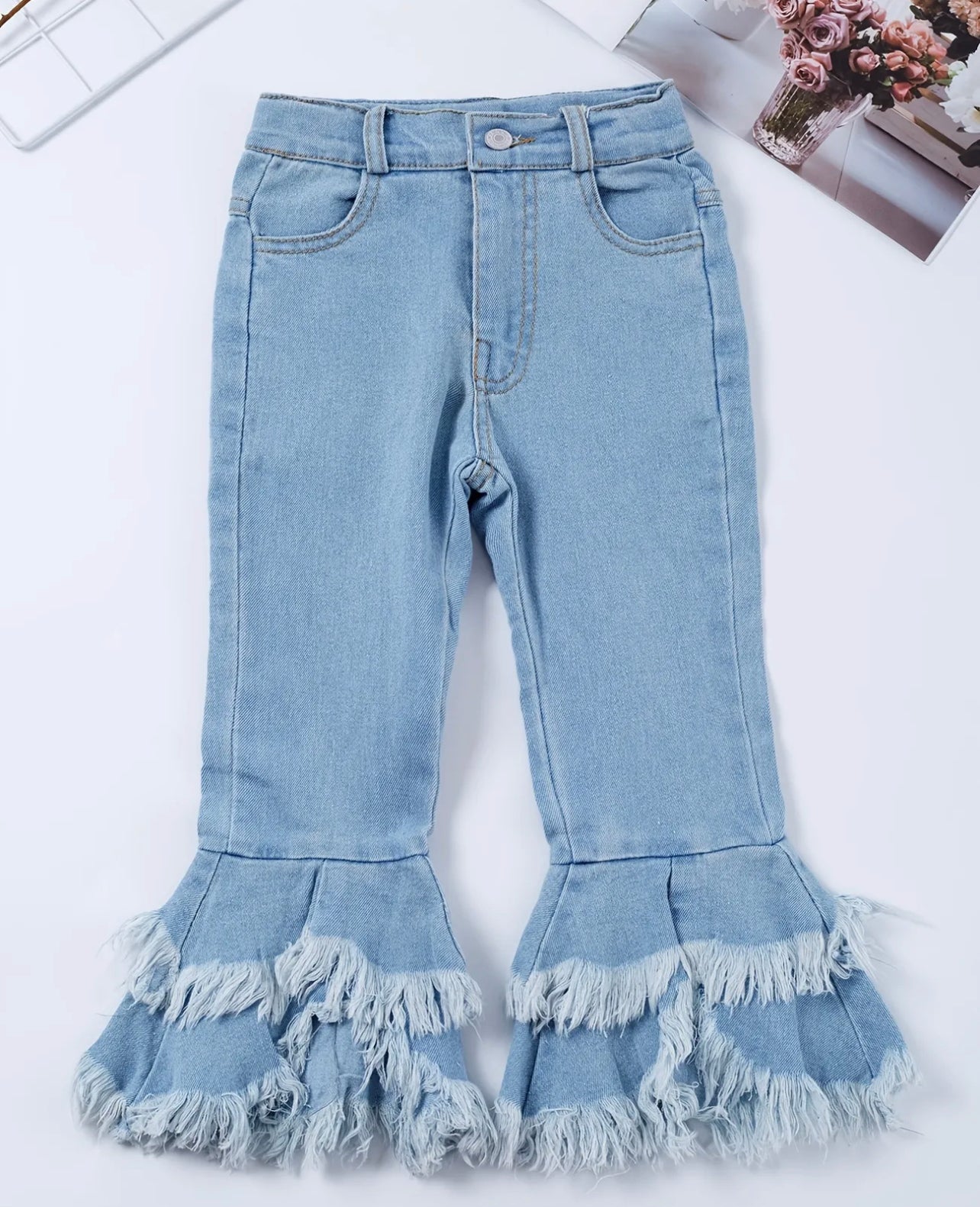 Ruffle Flare Jeans