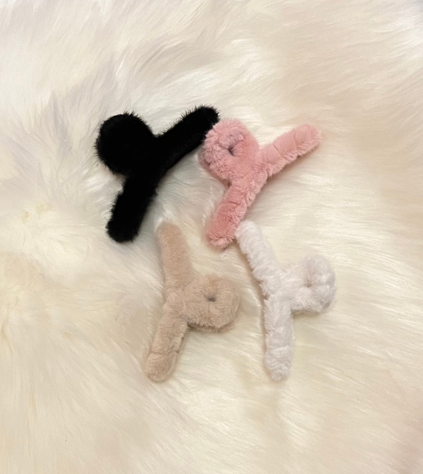 Fuzzy Hair Clips