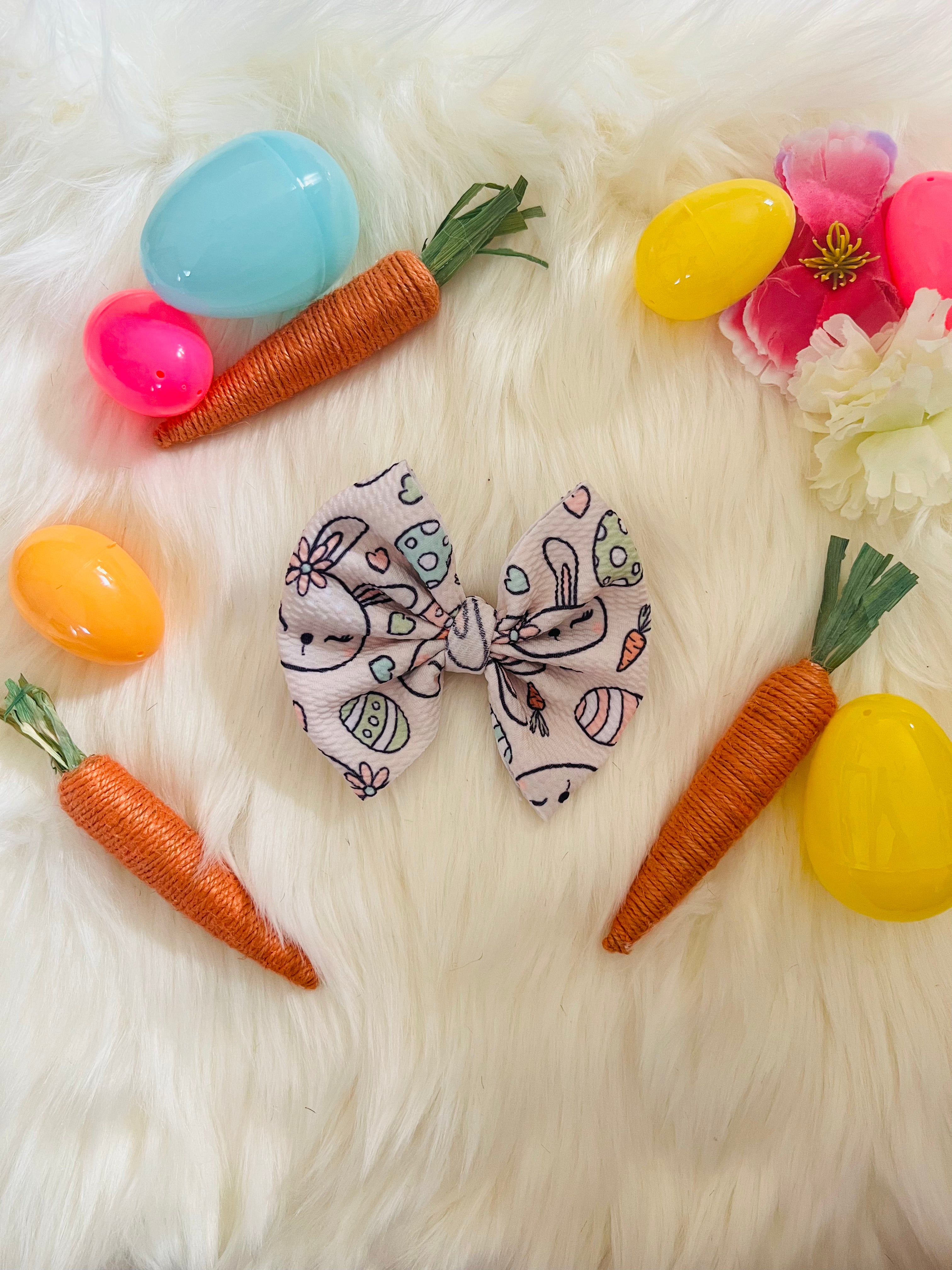 Pastel Easter Bunny Bow