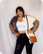 Leopard and Color Block Patchwork Shacket