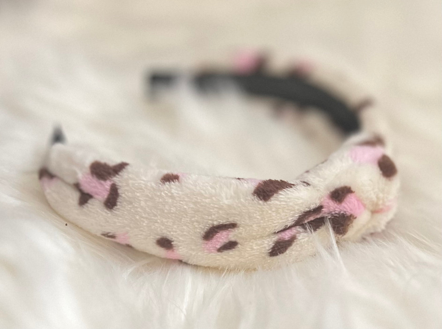 Diademas peludas de leopardo